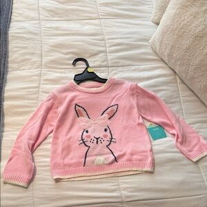 Girls' Pink Bunny Knit Sweater Top
Easter Sweater